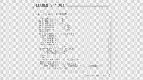 Square HUD Interface window with coding elements. Stock Footage 231930728
