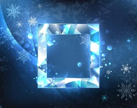 Square ice banner Stock Illustration
