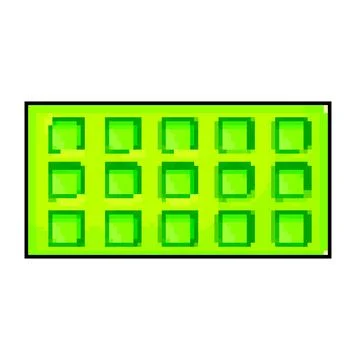 Square ice cube tray color icon vector illustration Stock Illustration
