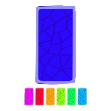 Square ice cube tray vector cartoon graphic Stock Illustration