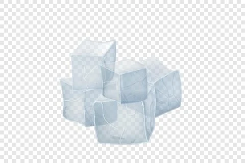 Square ice cubes. Stockillustratie