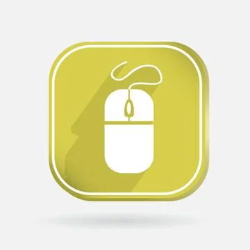 Square icon, computer mouse 库存插图