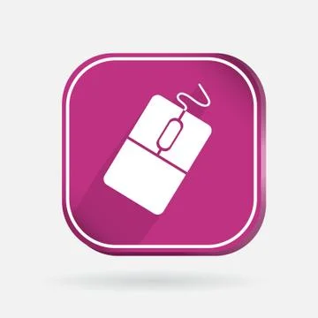 Square icon, computer mouse Stock Illustration