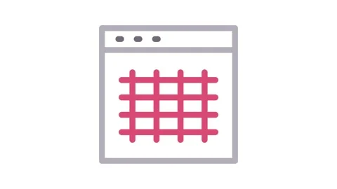 Square icon displaying a grid pattern, symbolizing arrangement or categoriz.. Video stock 334778159