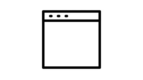 Square icon displaying a grid pattern, symbolizing arrangement or categoriz.. Stock Footage 334778441
