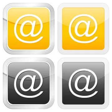 Square icon email Stock Illustration