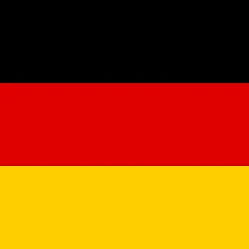 Square icon of Germany flag Stock Photos
