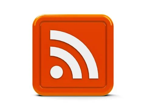 Square icon rss Stock Illustration