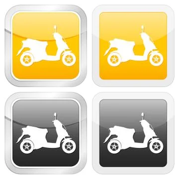 Square icon scooter Stock Illustration