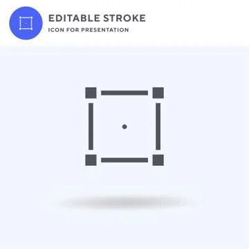 Square icon vector, filled flat sign, solid pictogram isolated on white, logo Stock Illustration