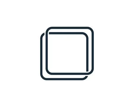 Square Icon Vector Logo Template Illustration Design Stock Illustration