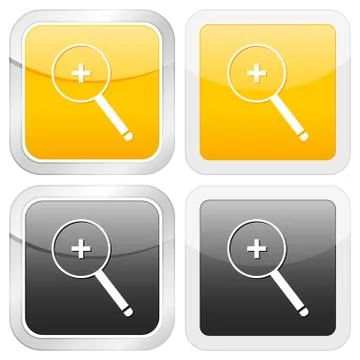 Square icon zoom in 스톡 일러스트