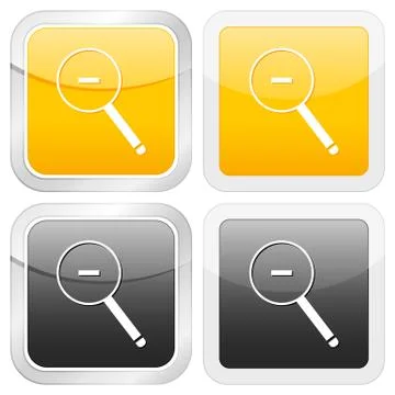 Square icon zoom out 스톡 일러스트
