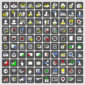 Square icons Illustrazione stock