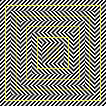 Square illusion, Geometric optical illusion pattern. イラスト素材