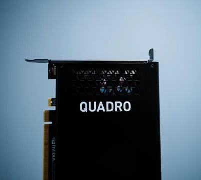 Square image of new Professional Nvidia Quadro P4000 GPU video card 스톡 사진