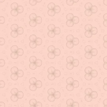 Square image of pattern of repeated st patrick's day shamrocks in grey on pale Stock Illustration