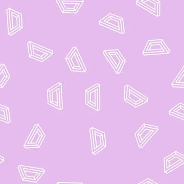 Square impossible geometric shape line seamless pattern Stock Illustration