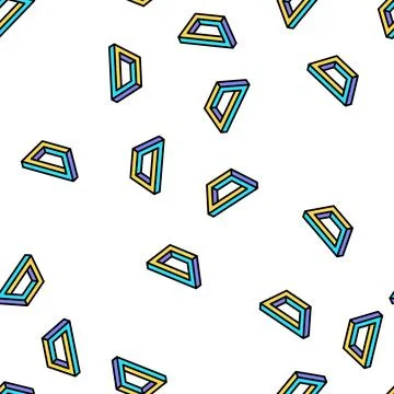 Square impossible geometric shape vector seamless pattern イラスト素材