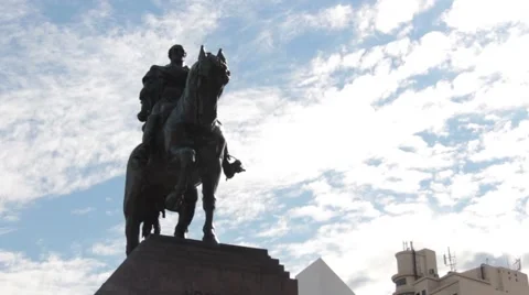 Square Independence - Uruguay - Montevideo Stock Footage 57259997