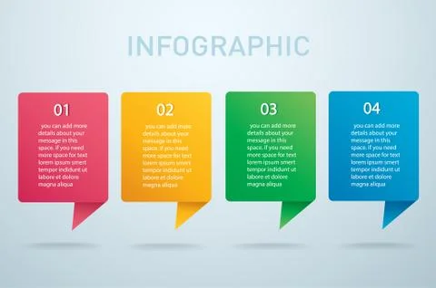Square info graphic Vector template with 4 options Stock Illustration