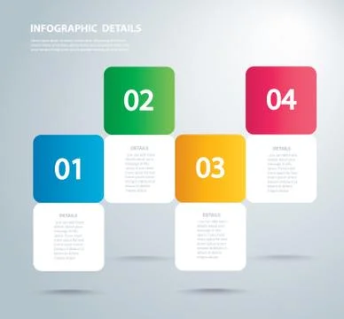 Square info graphic Vector template with 4 options Stock-Illustration