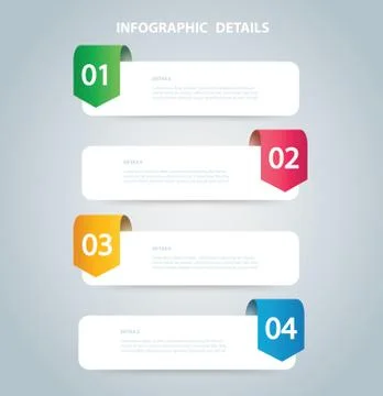 Square info graphic Vector template with 4 options Stock Illustration