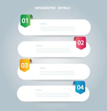 Square info graphic Vector template with 4 options Stock Illustration