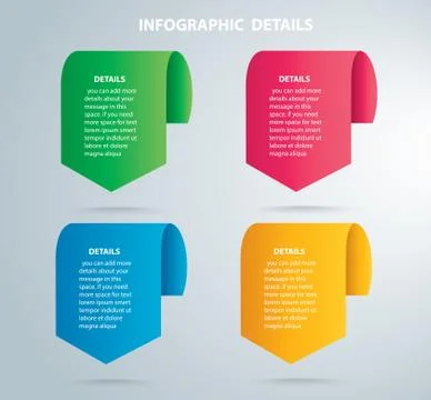 Square info graphic Vector template with 4 options Stock Illustration