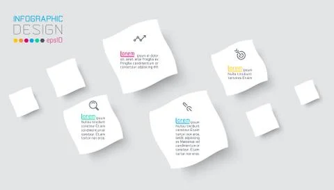 Square infographics on abstract background Stock Illustration