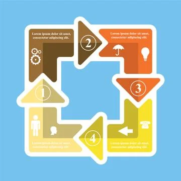 Square infographics. Stock Illustration