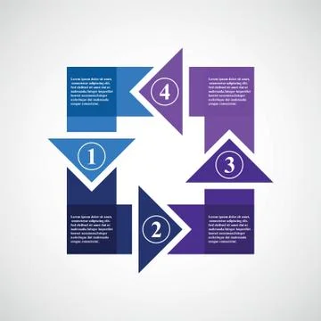 Square infographics. Stock Illustration