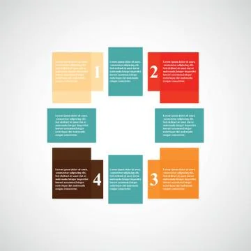Square infographics. Illustrazione stock
