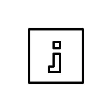 Square information sign icon. Element of simple icon for websites, web design Stock Illustration