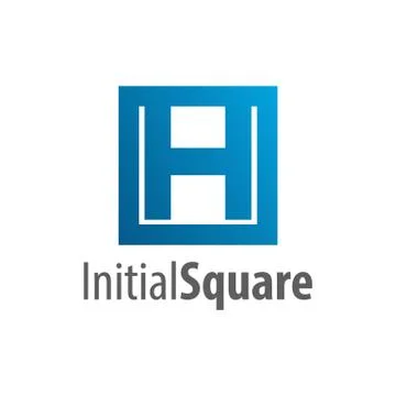 Square initial letter H logo concept design. Symbol graphic template element Stock Illustration