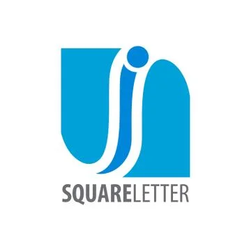 Square initial letter I logo concept design. Symbol graphic template element Stock Illustration