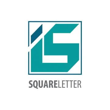 Square initial letter IS logo concept design. Symbol graphic template element Stock Illustration