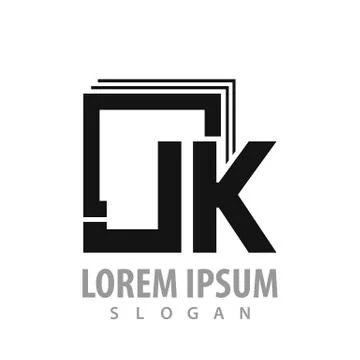 Square initila letter JK logo concept design. Symbol graphic template element Stock Illustration