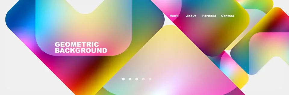 Square internet web page design template. Vector Illustration For Wallpaper Stock Illustration