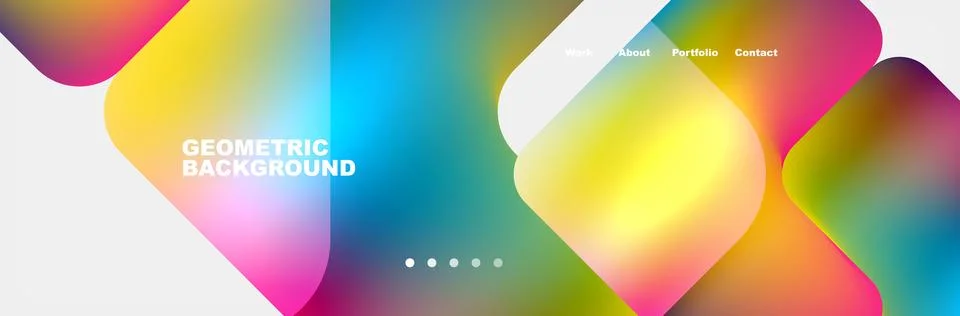 Square internet web page design template. Vector Illustration For Wallpaper Illustrazione stock