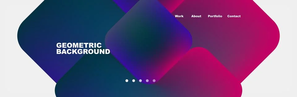 Square internet web page design template. Vector Illustration For Wallpaper 스톡 일러스트