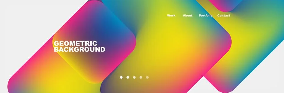 Square internet web page design template. Vector Illustration For Wallpaper Illustrazione stock