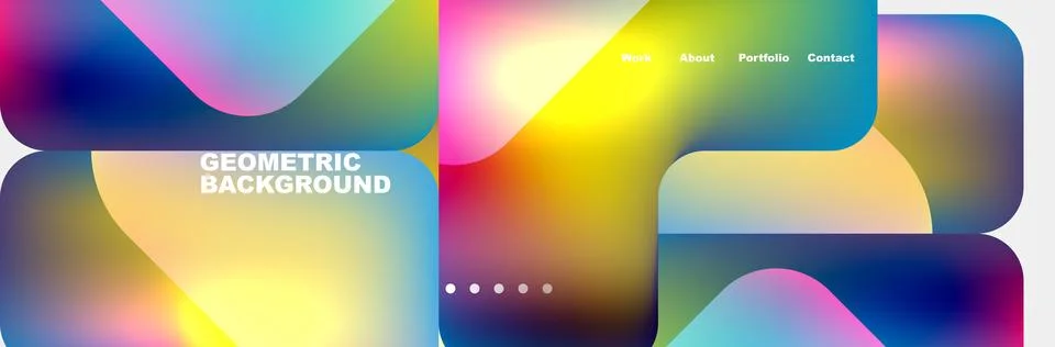 Square internet web page design template. Vector Illustration For Wallpaper Illustrazione stock