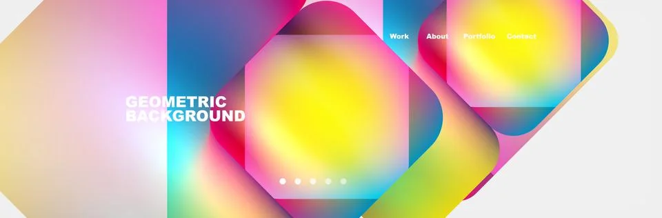 Square internet web page design template. Vector Illustration For Wallpaper Illustrazione stock