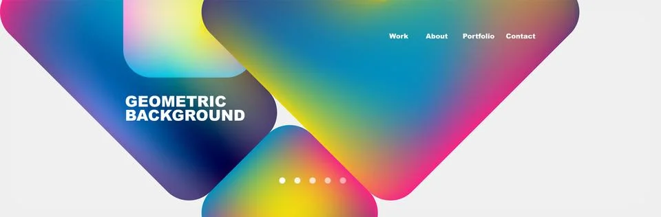 Square internet web page design template. Vector Illustration For Wallpaper 스톡 일러스트