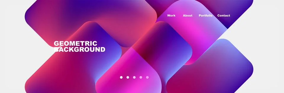 Square internet web page design template. Vector Illustration For Wallpaper Illustrazione stock
