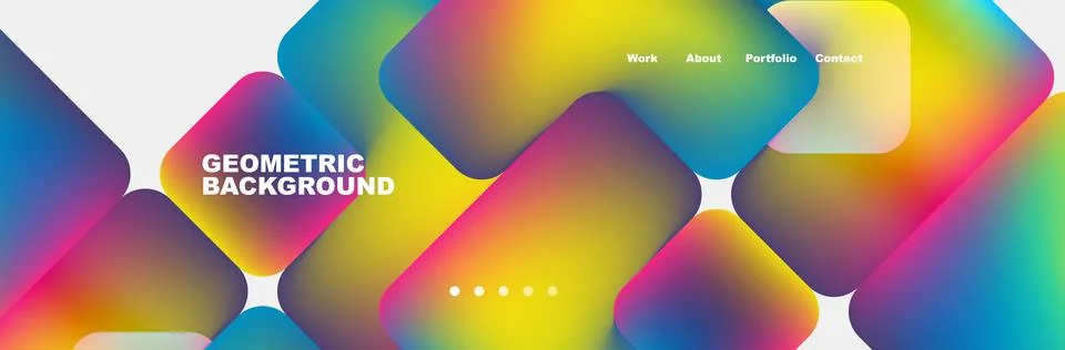 Square internet web page design template. Vector Illustration For Wallpaper 스톡 일러스트