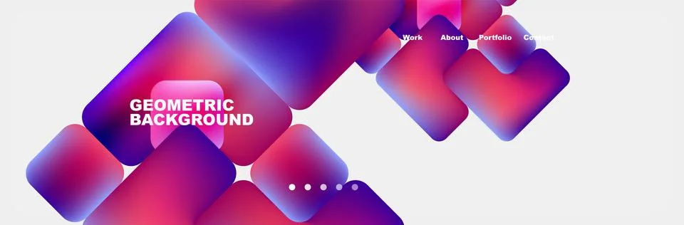 Square internet web page design template. Vector Illustration For Wallpaper Illustrazione stock
