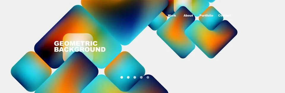 Square internet web page design template. Vector Illustration For Wallpaper Illustrazione stock
