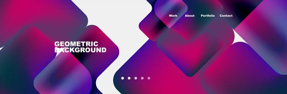Square internet web page design template. Vector Illustration For Wallpaper Illustrazione stock